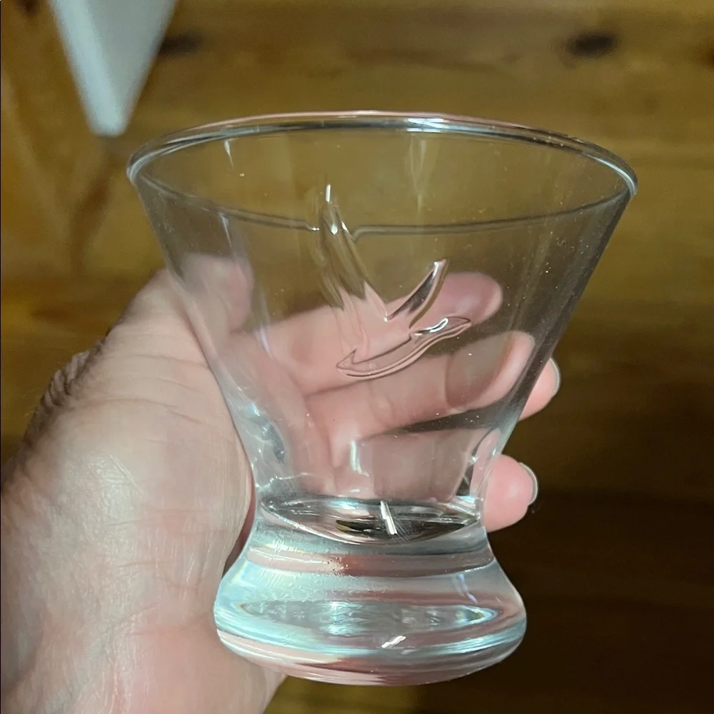 Set Of 4 Grey Goose Vodka Special Edition Stemless Martini Cocktail Glasses